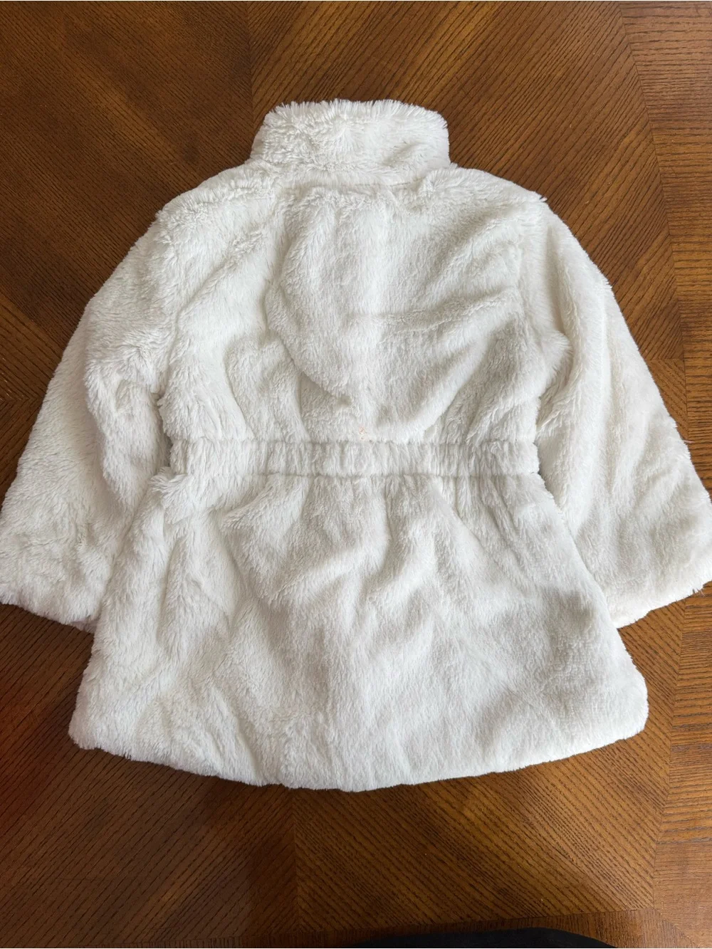 Juicy Couture Girls' Cream Faux-Fur Pea Coat